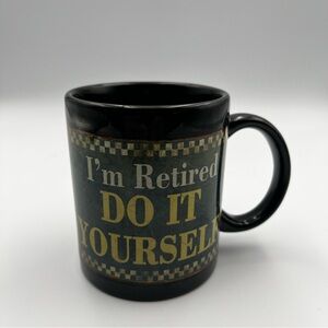 Black and Gold "I'm Retired" Mug